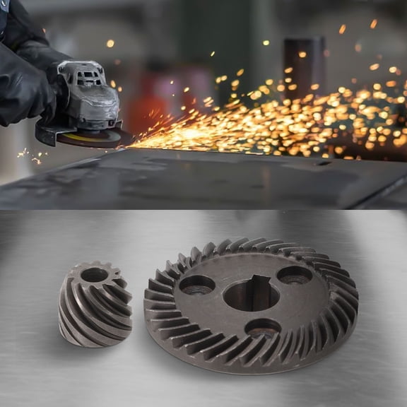 2Pcs Spiral Bevel Gear Kit For9553Nb 9554Nb 9555Nb 9557Nb 9557Pb 9558Pb 9553Hn 9555Hn 12*12*1.5Cm Power Tools Accessories Fangkenuo