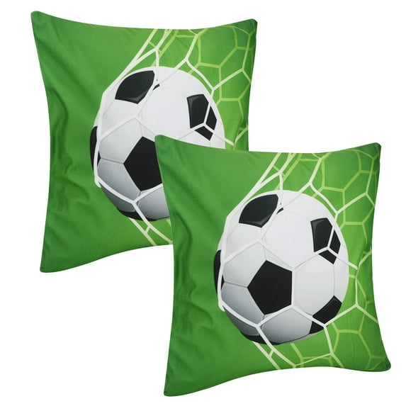 2Pcs Sports Ball Pattern Style Cushion Cover Couch Sofa Pillow Case Pillowcase for Home DecorationFootball