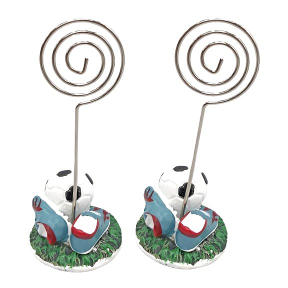 2Pcs Sports Themed Card Holder With Resin Base Decorative Photo Display Stand