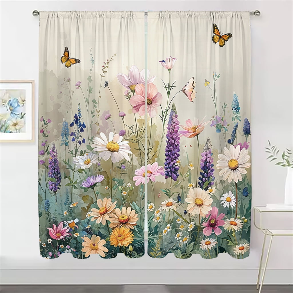 Garden Flutter Quilted Curtains NCU0NNT2553