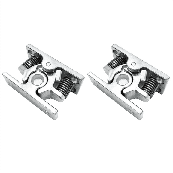2Pcs Spring Loaded Door Easy Lock Stop Catch Release Clamp Double Roller Catch (Mp-3)