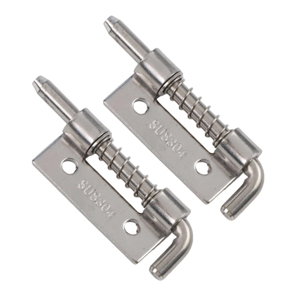 2Pcs Spring Loaded Latch Bolt Stainless Steel Rebound Pin Window Cabinet Security Door Bolt Latch Anti-Theft Household Hardware