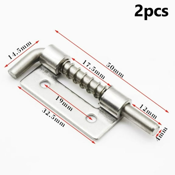 2Pcs Spring Loaded Latch Bolt Stainless Steel Rebound Pin Window Cabinet Security Door Bolt Latch Anti-Theft Household Hardware