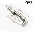 thumbnail image 1 of 2Pcs Spring Loaded Latches 304 Stainless Steel Security Bolt Hasp Staple Gate Safety Lock Latch Silver Hardware S Left, 1 of 4