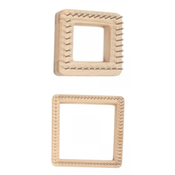 2Pcs Square Knitting Loom Weaving Wood work Multifunctional Crochet Tools Beginners Supplies