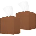 thumbnail image 1 of 2Pcs Square PU Leather Tissue Holder, Decorative Facial Tissue Cube Paper Organizer Dispenser for Bathroom, Night Stands, Desk, Car, 5.12X5.12X5.12 in, 1 of 4
