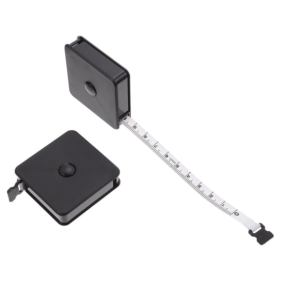 CIMAXIC 2Pcs Black Plastic Measuring Tapes Portable re Shaped Tape Measures for Home Use