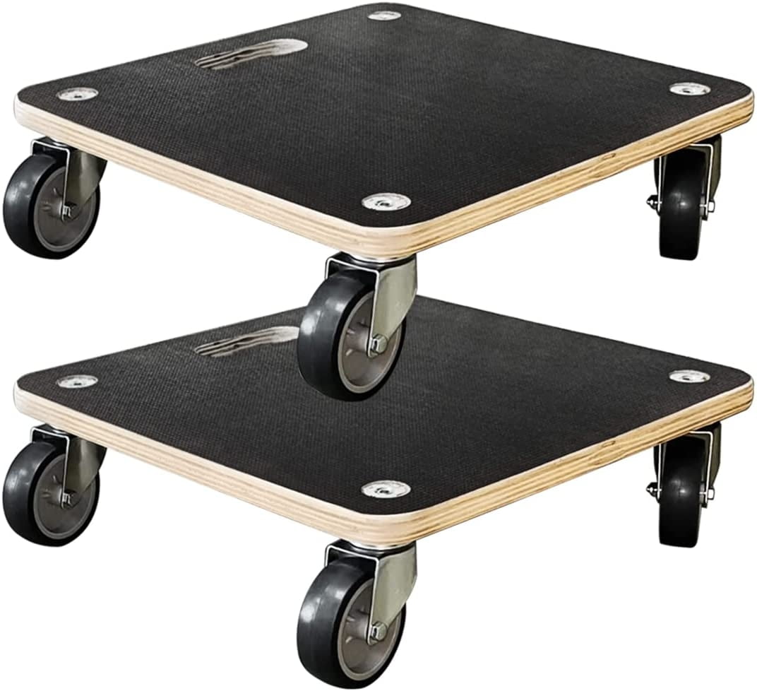 2Pcs Wood Platform Dolly - Flat Moving Appliances Indoor, 550lbs Load ...