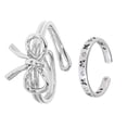 thumbnail image 1 of 2Pcs Stackable Joint Finger Rings Women Open Rings Set Stackable Finger Joint Rings Thumb Rings, 1 of 9