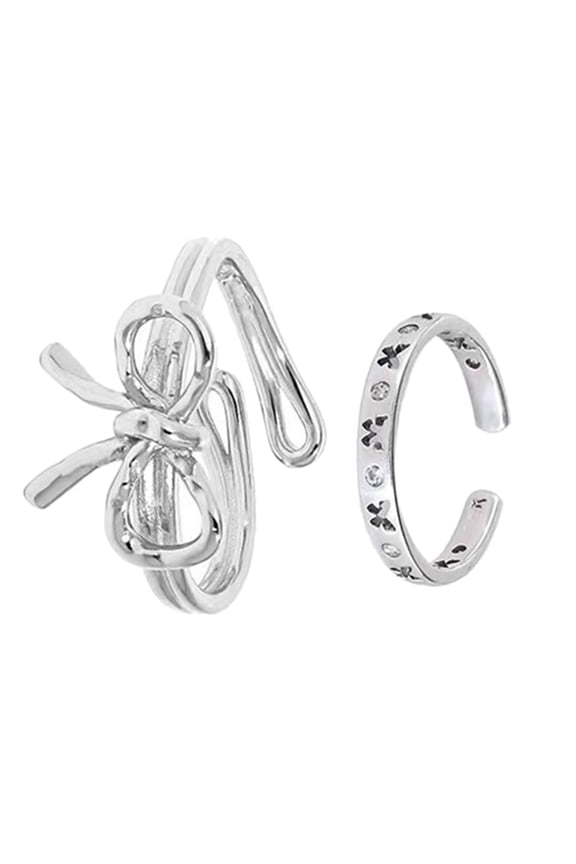 2Pcs Stackable Joint Women Open Rings Set Stackable Finger Joint Rings Thumb Rings
