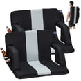 thumbnail image 1 of 2Pcs Stadium Seats, 20.5in Cozy Bleachers Seat with Anti-Slip Mat & Large Pockets & Cup Holders, Portable Stadium Chair for Outdoor, 1 of 7