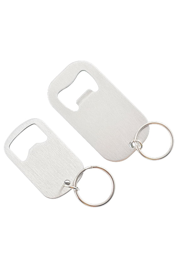 2Pcs Flat Beer Bottle Opener Keychain Stainless Steel Beverage Bottle Opener for Kitchen, Bar, Restaurant Easy to Carry