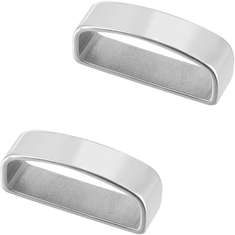 2Pcs Stainless Steel Belt Loop Keeper Metal Men's Belt Buckle Belt ...