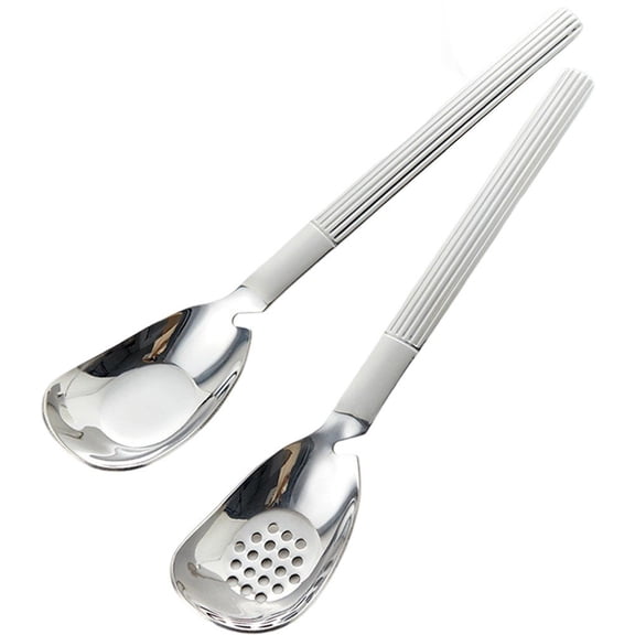 2Pcs Stainless Steel Caviar Spoon Hanging Cup Spoon Food Strainer Spoon Kitchen Egg Yolk Colander Kitchen Flatware