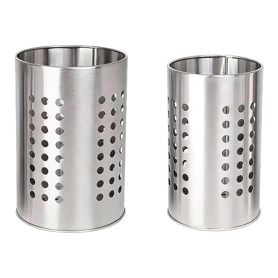 2Pcs Stainless Steel Chopstick Storage Container With Drain Holes ...