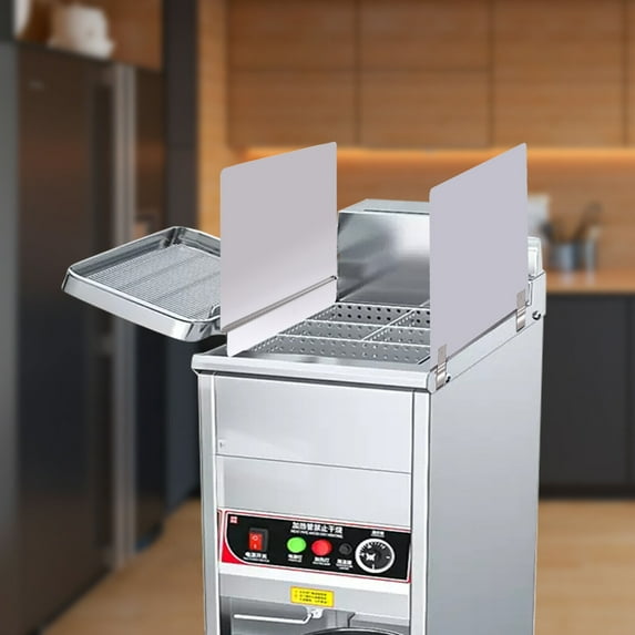 2Pcs Stainless Steel Commercial Deep Fryer Splash Guard Industrial Splash Guards