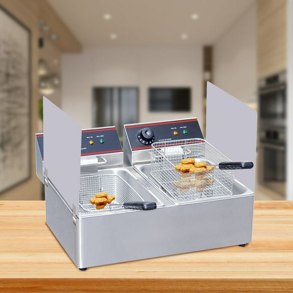 2Pcs Stainless Steel Commercial Deep Fryer Splash Guard Industrial Splash Guards