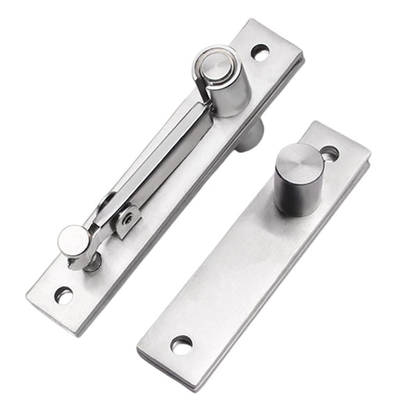 2Pcs Stainless Steel Door Pivots Hinge 360/90 Degree Shafts Door Hinge Invisible Pivots Door Hardware for Bookshelves