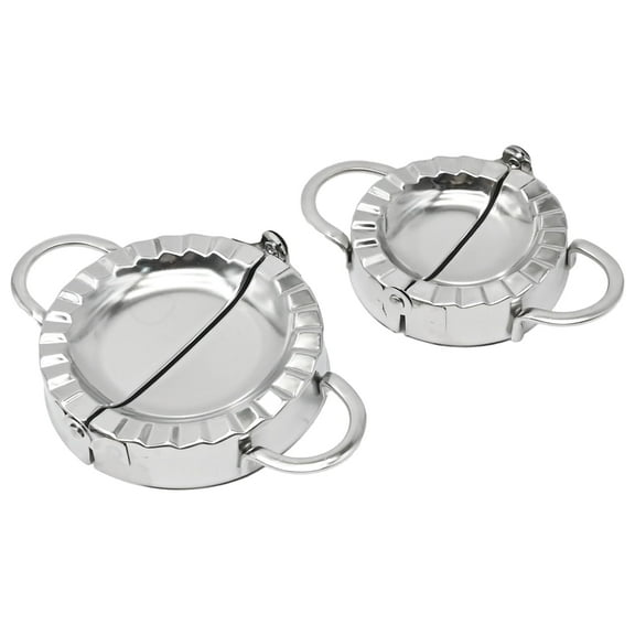 2Pcs Stainless Steel Dumpling Ravioli Maker Press, Wonton Mould, Easy-tool for Dough, Dumpling, Pastry, Pie Making