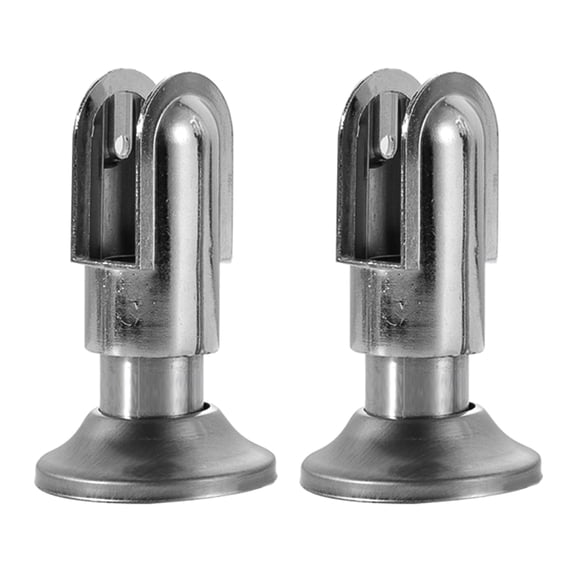 2Pcs Stainless Steel Furniture Foot Public Restroom Partition Fittings Toilet Partition Foot Public Restroom Bracket