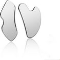 thumbnail image 1 of 2Pcs Stainless Steel Gua Sha Facial Tools Set, Sliver Metal Face Comb Detail Skin Care Tools, Body and Face Gua Sha Sculpting for Tighten Skin Lymphatic Drainage, 1 of 6