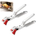 thumbnail image 1 of 2Pcs Stainless Steel Hot Plate Gripper Clips - Multi-Purpose Hot Bowl Dish Plate Gripper Clips Tongs Clamp Holder for Oven, Air Fryer, Steamer, Pots & Bowls, Non-Slip Design, 1 of 2