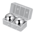 thumbnail image 1 of 2Pcs Stainless Steel Ice Cubes Quick-freeze Ice Balls Whiskey Round Kitchen Bar Utensils, 1 of 7