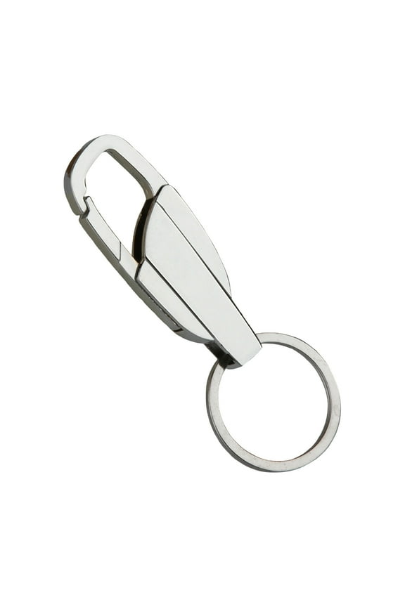 2Pcs Stainless Steel Keychain, Yrmaups Stainless Steel Keychain, Thickened Car Key Ring with Lock, Durable Key Holder for Men and Women, Secure Key Chain for Daily Use