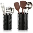 thumbnail image 1 of 2Pcs Stainless Steel Kitchen Utensil Holder, Large Cooking Utensil Crocks for Kitchen Counter, Kitchen Utensil Drying Cylinder, Cooking Utensil Organizer for Spatula, Spoon, 1 of 7