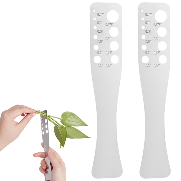 2Pcs Stainless Steel Leaf Stripper Tool 10 Holes Herb Stripper Tool Metal Herb Leaf Peeler Rectangle Vegetable Leaf Remover Kitchen Gadgets DIY