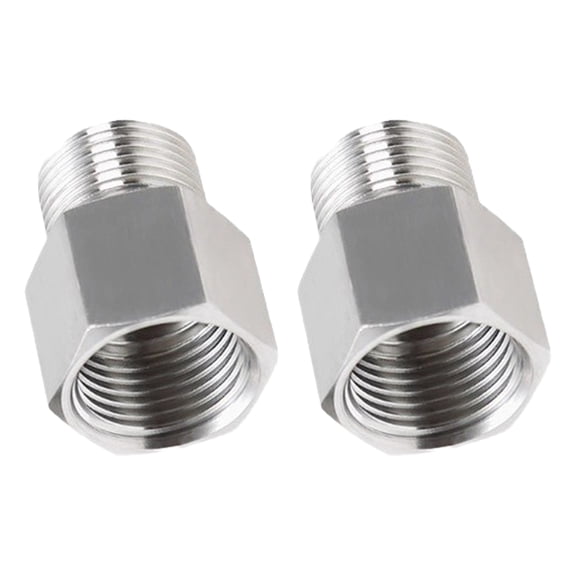 2Pcs Stainless Steel NPT Pipes Adapters for Lines and Mechanical Systems