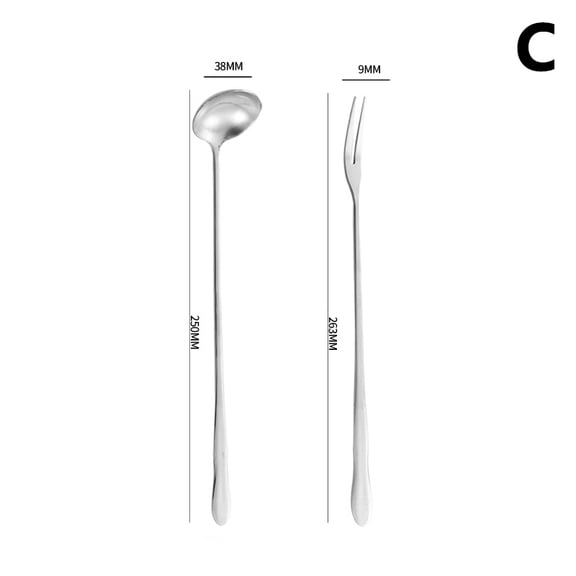 2Pcs Stainless Steel Pickle Forks Spoon Long Handle Jar Pickle Grabber, Canning Fork Fork Spoon Stainless Steel Fruit Fork