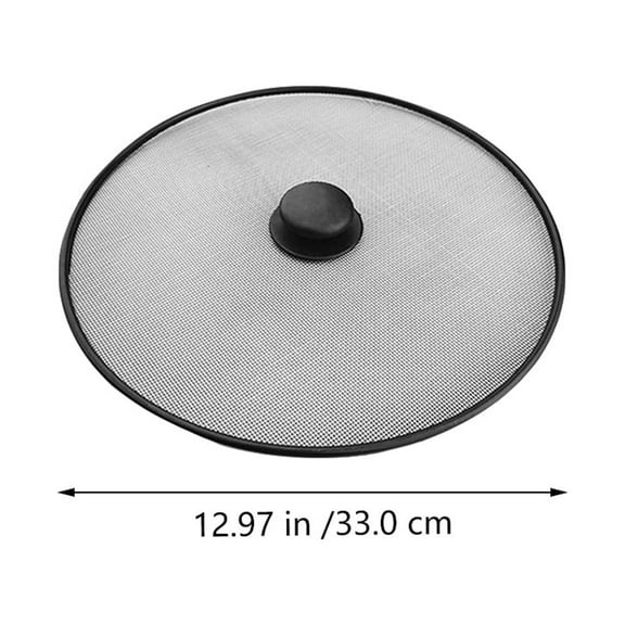 KAKOWELY Cooking Grease Screen Pot Lid Black 202 Stainless Steel 2Pcs