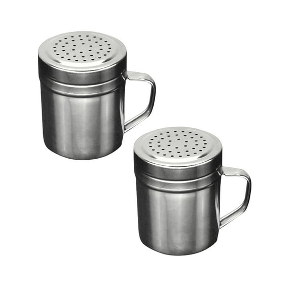 2Pcs Stainless Steel Powder Shaker With Handle And Function Fine Mesh Powder Sieve For Outdoor Bbq Seasoning Bottle Home Decor