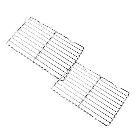 2Pcs Stainless Steel Rack And Baking Rack For Cooking And Baking Heavy Duty C Ooling Rack Sturdy Cookie C Ooling Rack With 6 Sizes For Easy To Clean Oven And Dishwasher Barbecue Grill