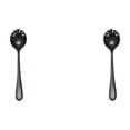 thumbnail image 1 of 2Pcs Stainless Steel Shell Spoon,Sugar Spoon for Tea Coffee Yogurt,Small Dessert Spoons,Black Tiny Spoon, 1 of 5