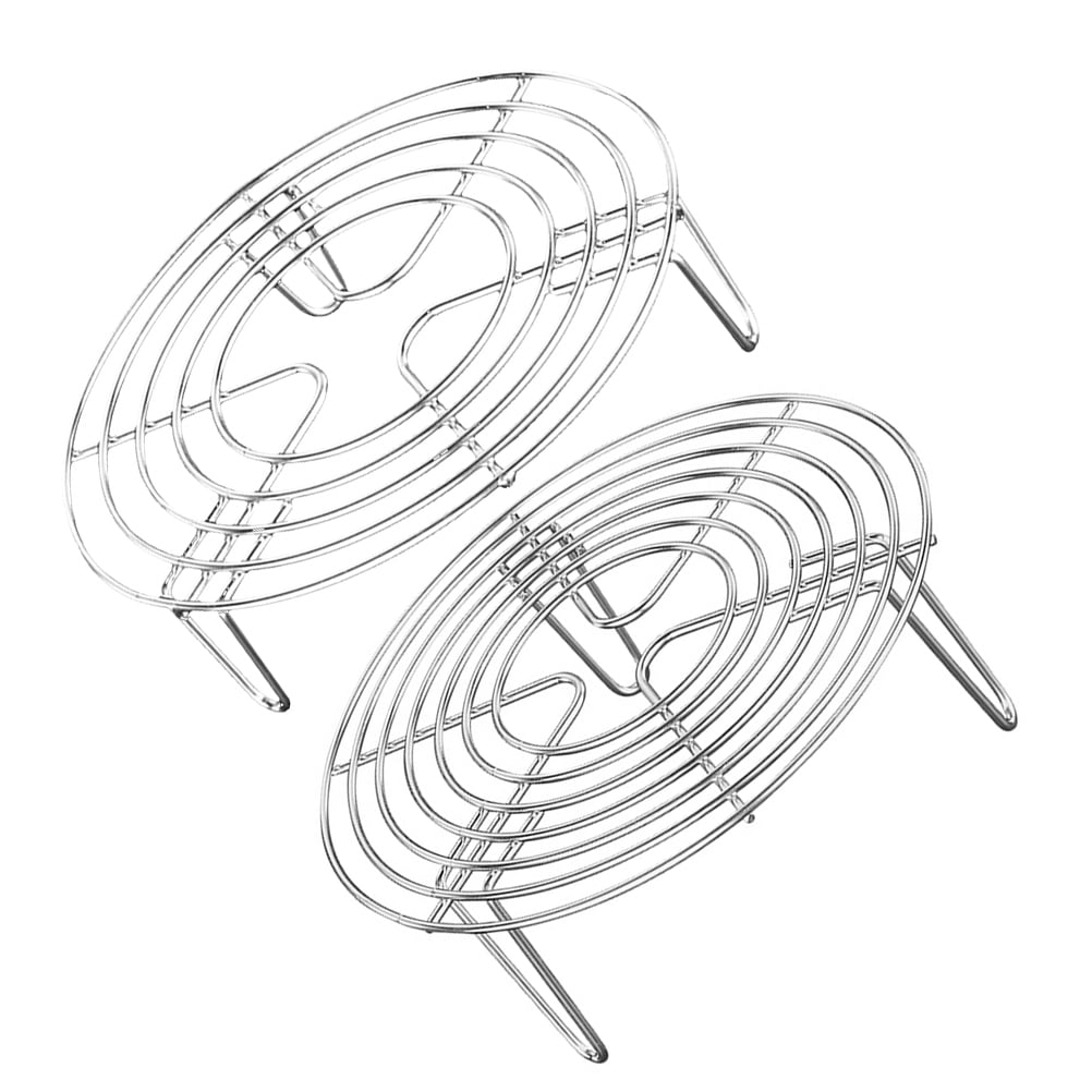 2Pcs Stainless Steel Steaming Rack Stand Round Canning Rack Cooling