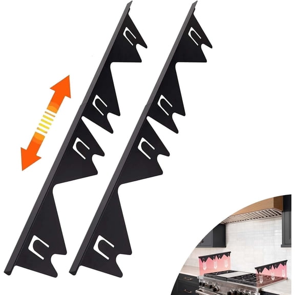2Pcs Stainless Steel Stove Gap Covers, Stove Gap Filler for Kitchen, Adjustable Length 13.8" to 27.5"