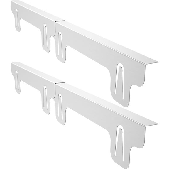 2Pcs Stainless Steel Stove Gap Guards Snug Fit Adjustable Length Stove Side Gap Protectors Anti Rust Heat Resistant Stove Gap Fillers for Home Kitchen