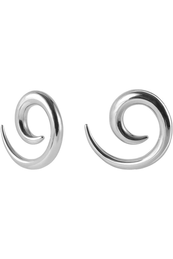 2Pcs Stainless Steel Surgical Ear Spiral Tapers Plugs Tunnels Expander Gauges Snail Twist Earrings Stretching Body Piercings Jewelry[Z1]