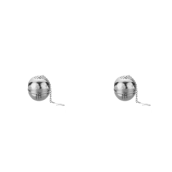 2Pcs Stainless Steel Tea Infuser Strainer, 1.57 Inch Metal Tea Spice Ball for Loose Leaf Tea, Tea Filter with Chain Hook, Tea Interval Diffuser for Spices, Seasonings