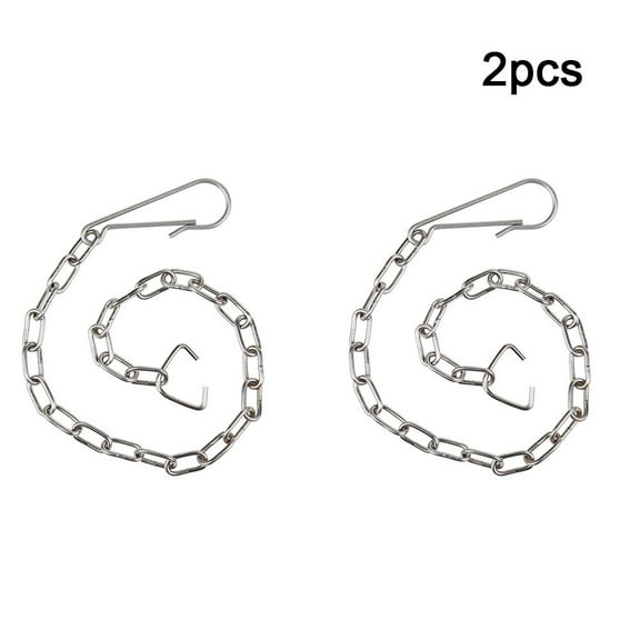 2Pcs Stainless Steel Toilet Drain Clap Cover Universal Chain 25cm