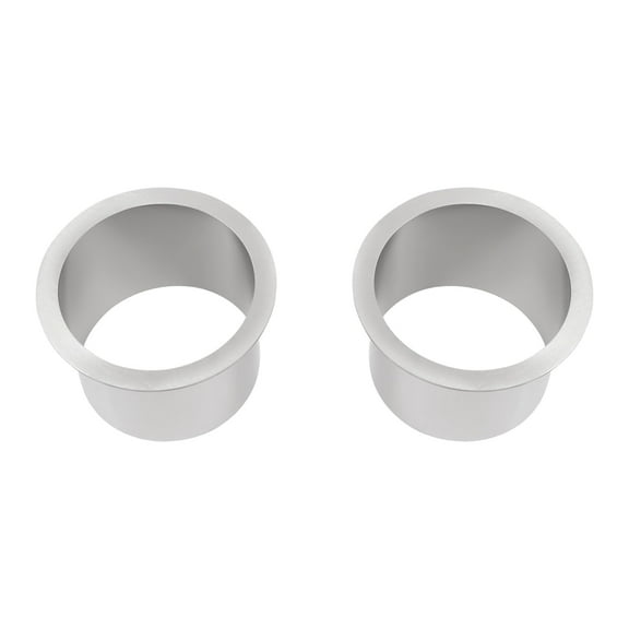 2Pcs Stainless Steel Trash Grommets Set, Opening Size 4.92-5.51 Inch, Drop-in for Countertop Inserted Trash in Kitchens Food Courts and Restrooms