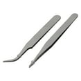 thumbnail image 1 of 2Pcs Stainless Steel Tweezers Curved Tip Straight Tip Industrial Anti-Static Tweezers For Phone Dismantling Repair Hand Tool Smile Home, 1 of 9