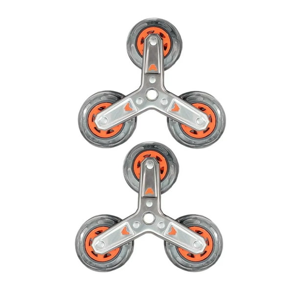 2Pcs Stair Climbing Wheels Stair Climber Utility Cart Stair Wheels,Replacement Triangle Trolley Wheels Shopping Cart Caster ,Quiet and Smooth