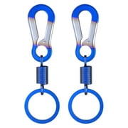 2Pcs Steel Car Carabiner Clip Tiny Spring Snap Hook Carabiners Stainless Paracord Hook Keychain Claps EDC for Keychain