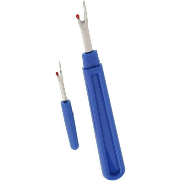 2Pcs Steel Seam Ripper with Blue Handle for Sewing Crafting