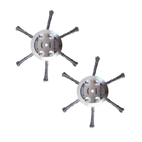 2Pcs Steel Wire Grass Trimmer Head Lawn Mower Wire Grass Trimming Head Home Decor, Lawn Mower - Wire Grass Trimmer Head - 6 Heads