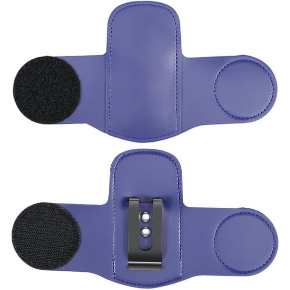 2Pcs Stethoscope Holder PU Leather Stethoscope Clip Portable Heavy-Duty Stethoscope Hip Holder Black/Blue Stethoscope Holder for Physicians Students Nurses