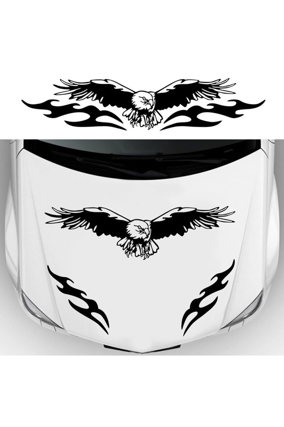 2Pcs Sticker Car Truck Hood Side Body Vinyl Eagle Animals Graphics Diy Decal Emblem Sticker Personalized Decoration Parts